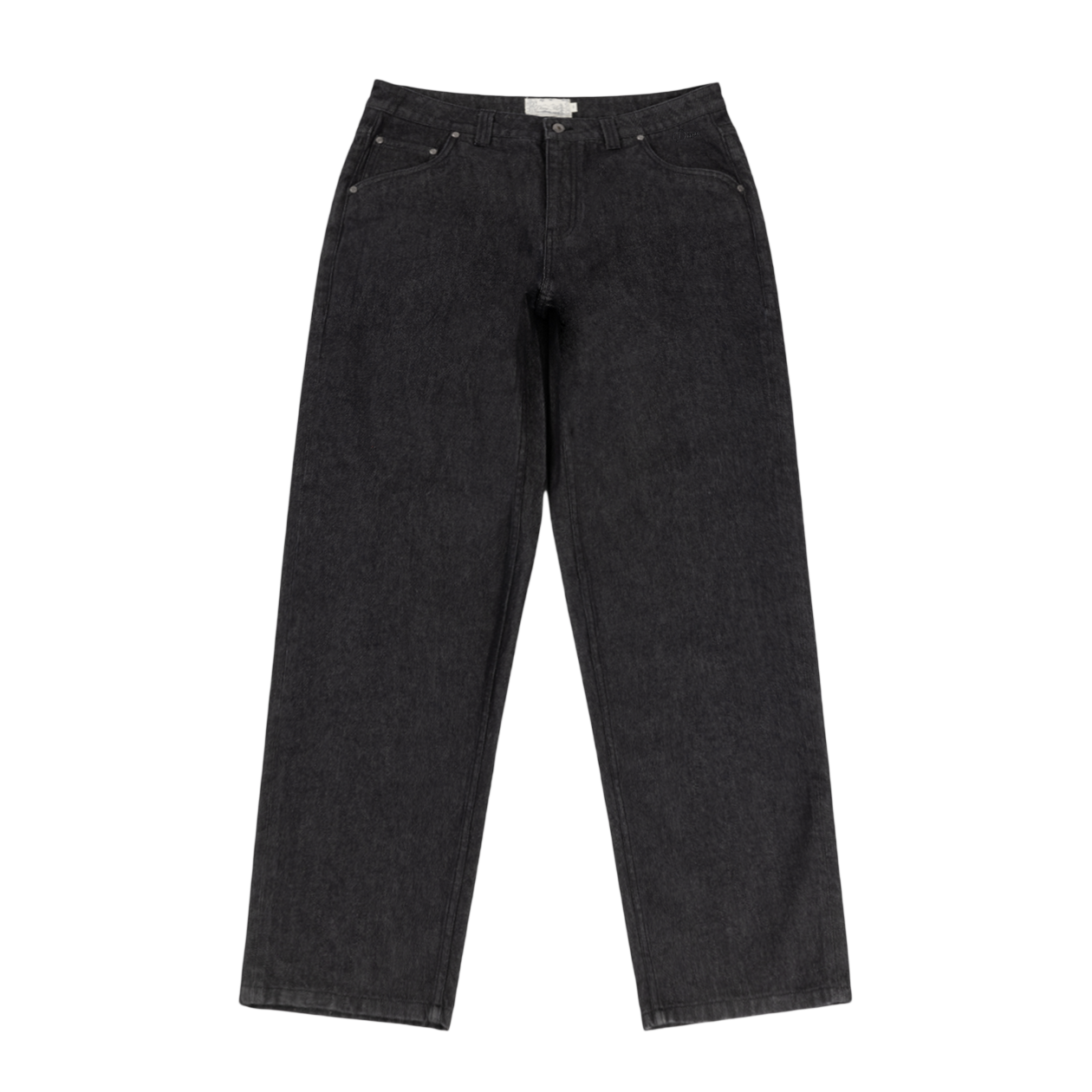 Relaxed Denim Pants - Black Washed