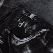 Baggy Denim Pants - Black (White Paint)