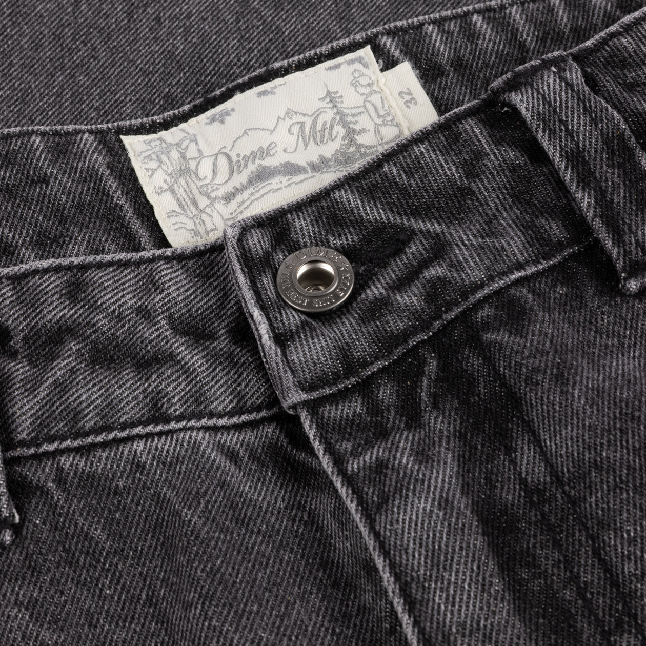 Pantalon Relaxed en Denim - Noir Délavé