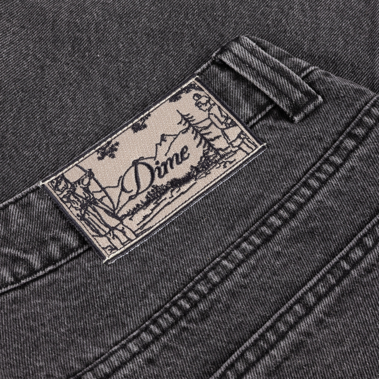 Pantalon Relaxed en Denim - Noir Délavé