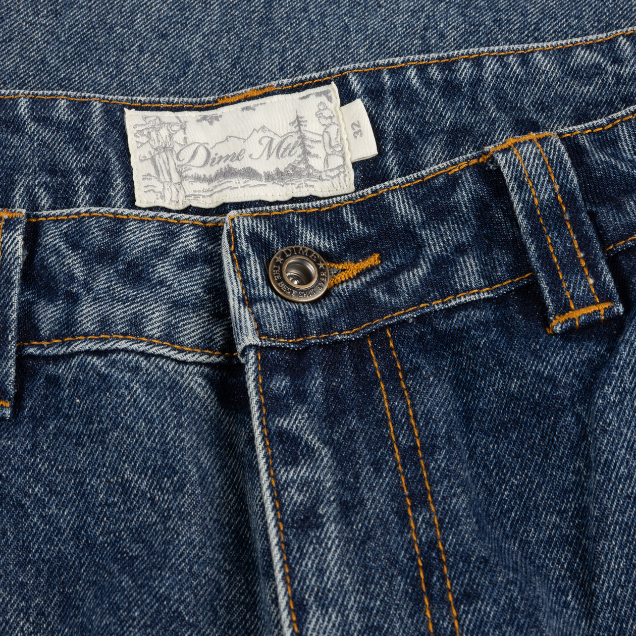 Pantalon Relaxed en Denim - Stone Washed