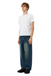 Baggy Denim Pants - Sandblasted Night Indigo