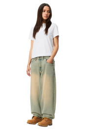 Pantalon Jean Baggy - Bleu Ciel Sablé