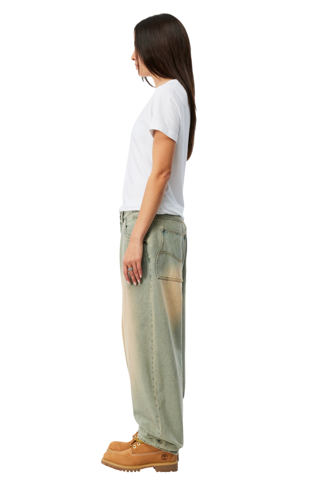 Pantalon Jean Baggy - Bleu Ciel Sablé