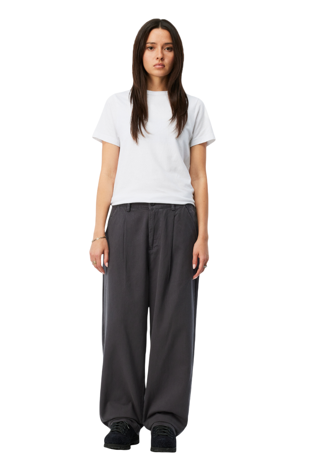 Baggy Chino Pantalon - Charbon