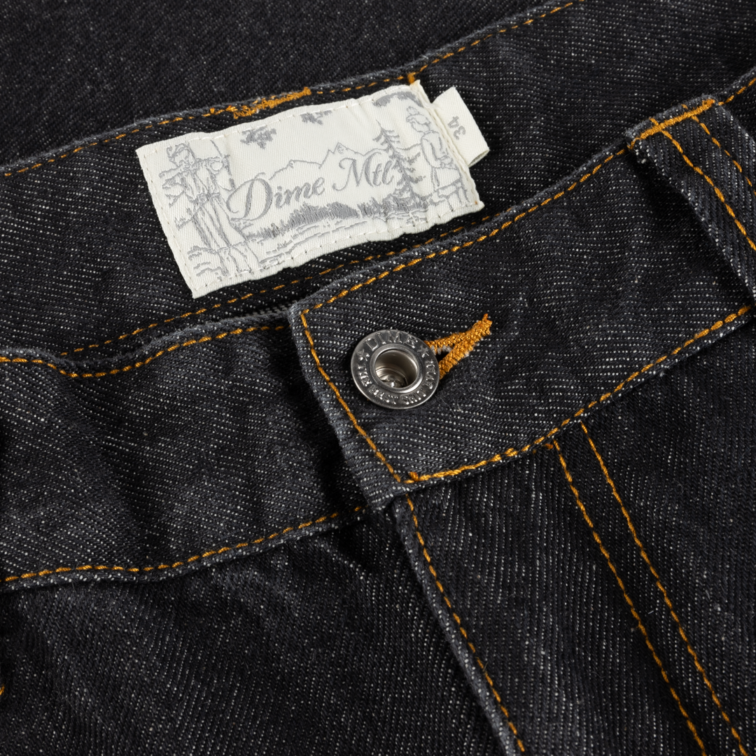 Pantalon Jean Droit - Noir Délavé