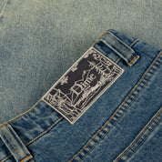 Pantalon Baggy Classique en Denim - Indigo Sablé Trempé