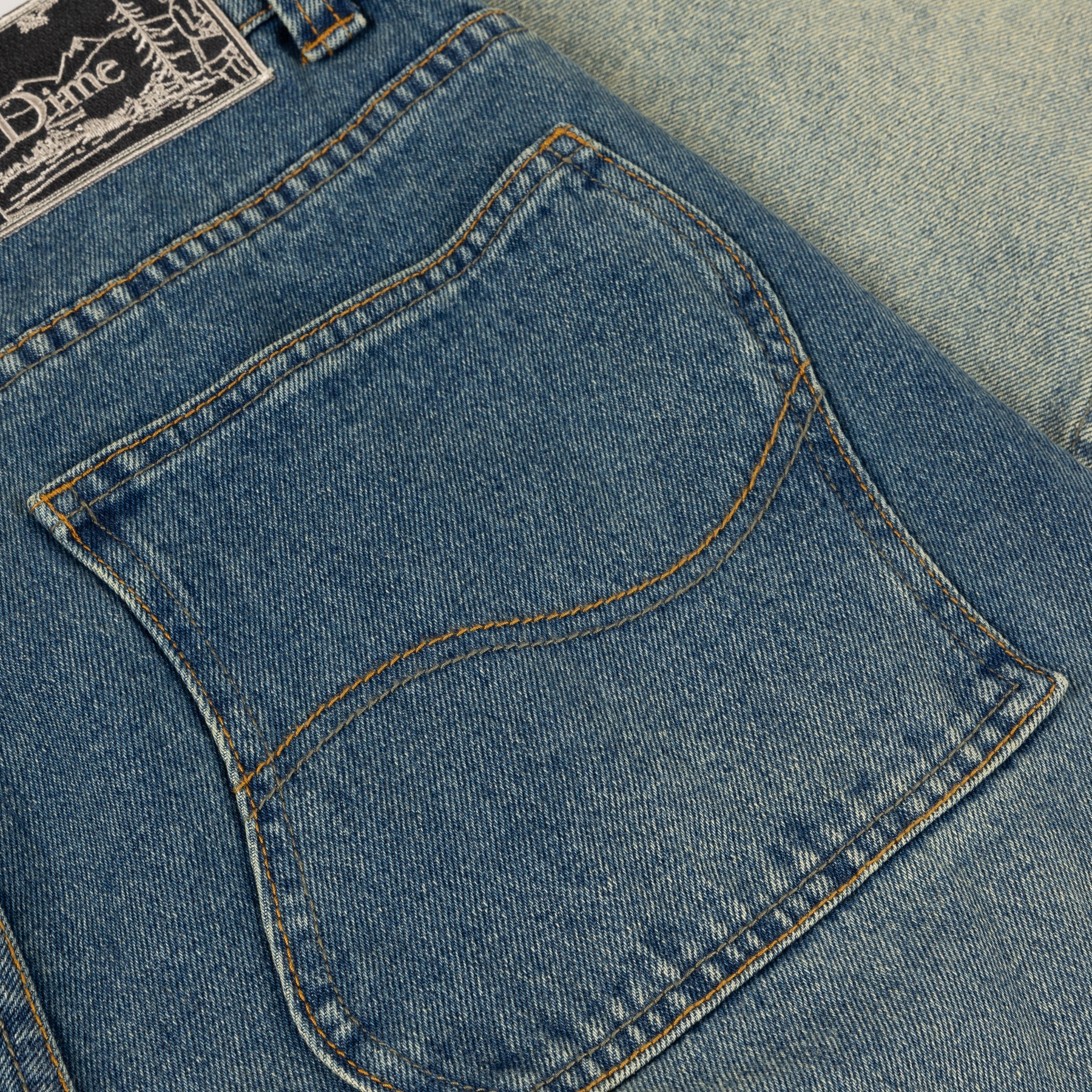 Pantalon Baggy Classique en Denim - Indigo Sablé Trempé