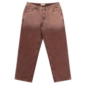 Classic Relaxed Denim Pants - Dipped Sandblasted Burgundy