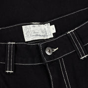 Baggy Denim Pants - Black (Contrast Stitch)