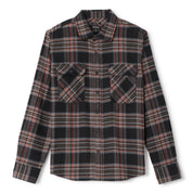 Bowery Flannel - Black/Red Earth