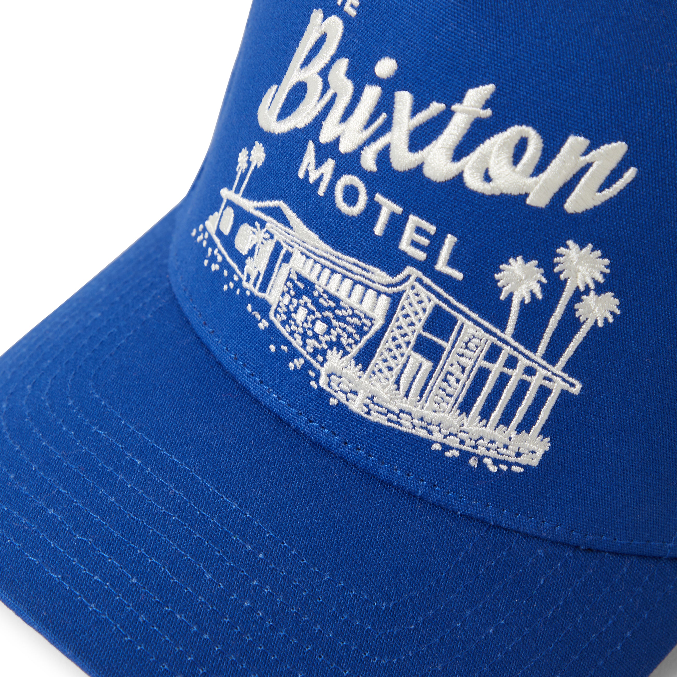 Brixton Motel Netplus Snapback Cap - Electric Blue/Off White