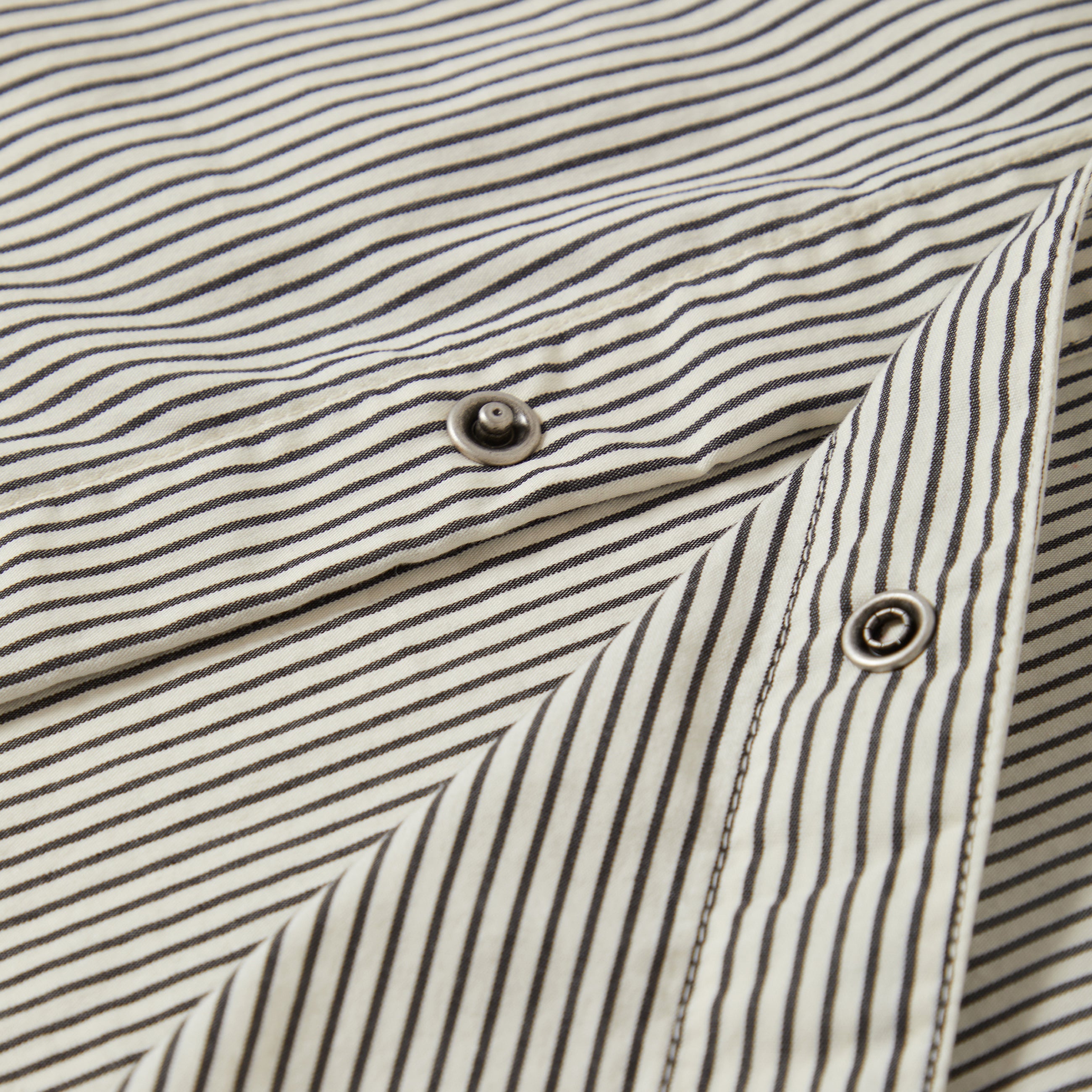 Builders Auto S/S Shirt - Black/Off White Stripe