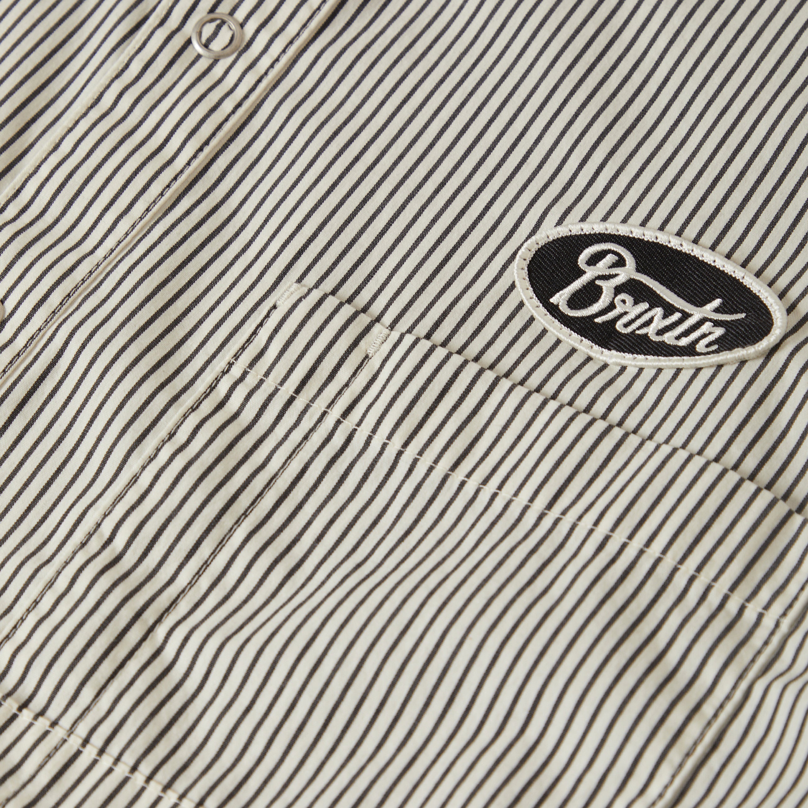 Builders Auto S/S Shirt - Black/Off White Stripe