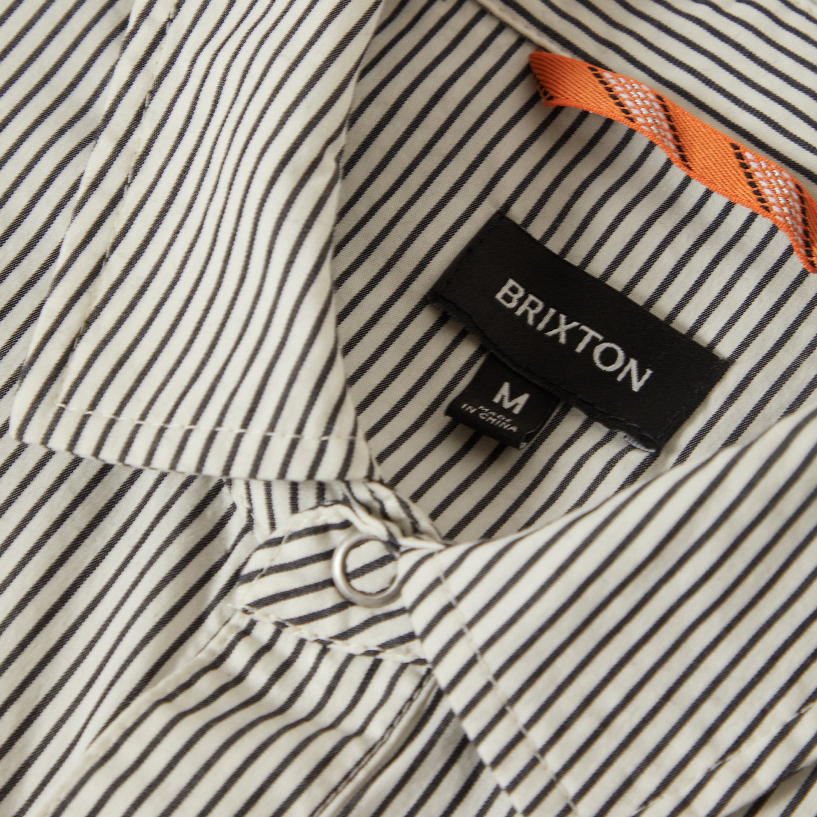 Brixton Builders Auto S/S Shirt - Black/Off White Stripe – Palm