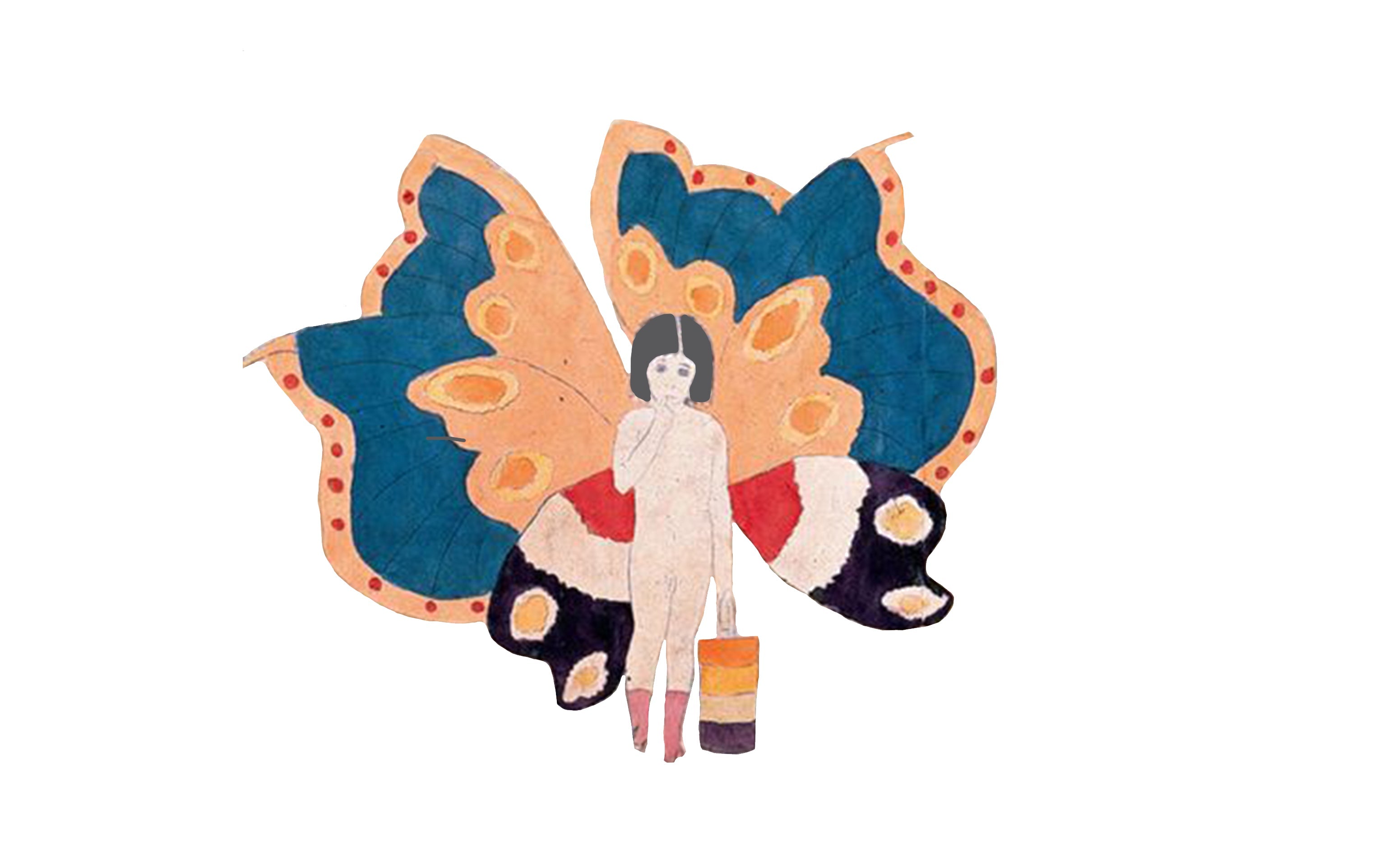 Butterfly Girl Tee - White