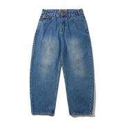 Baggy Denim Jeans - Distressed Indigo