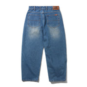 Baggy Denim Jeans - Distressed Indigo