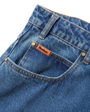 Baggy Denim Jeans - Distressed Indigo