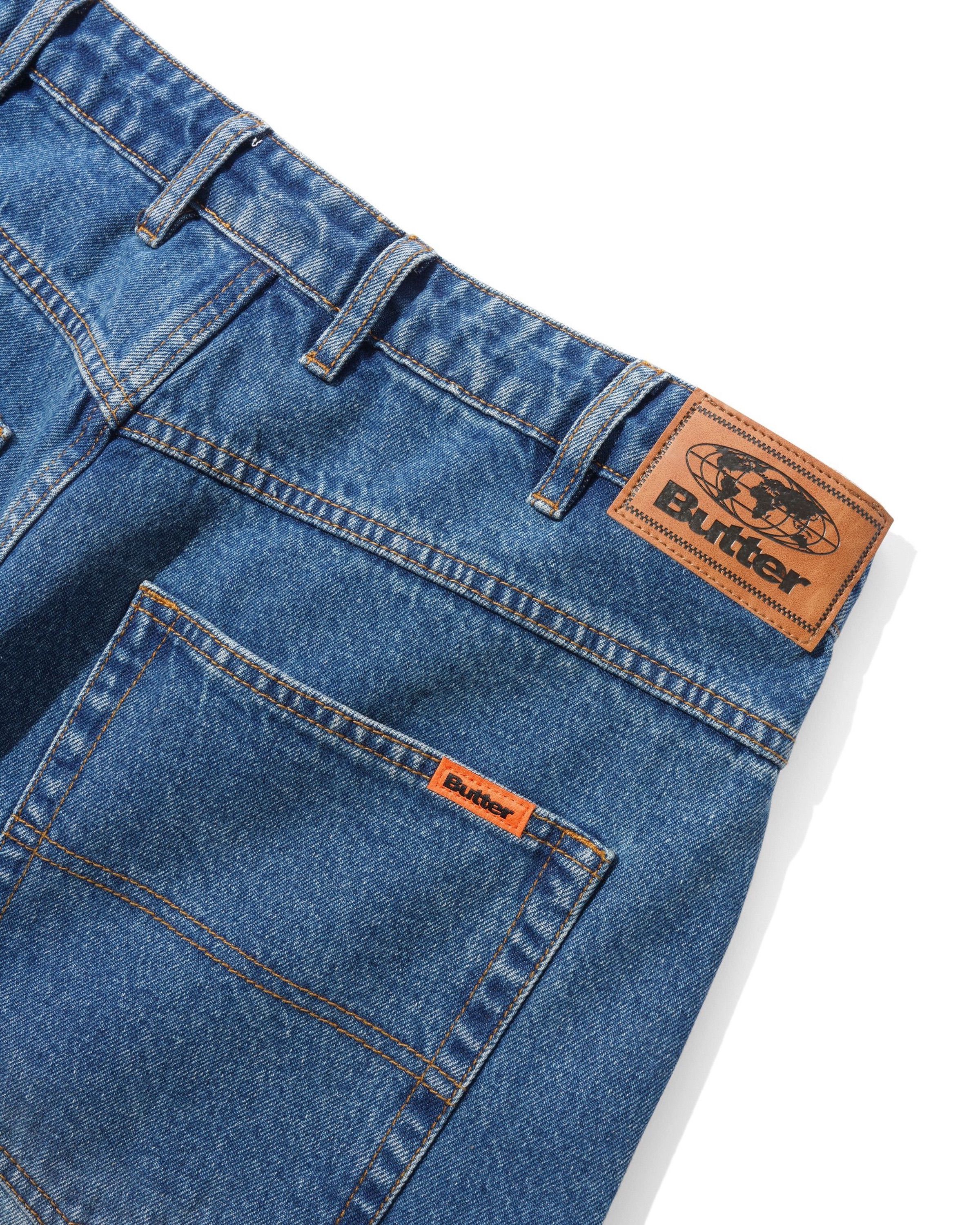 Baggy Denim Jeans - Distressed Indigo