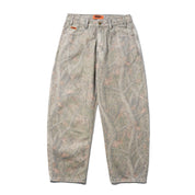 Baggy Denim Jeans - Forest Camo