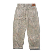 Baggy Denim Jeans - Forest Camo