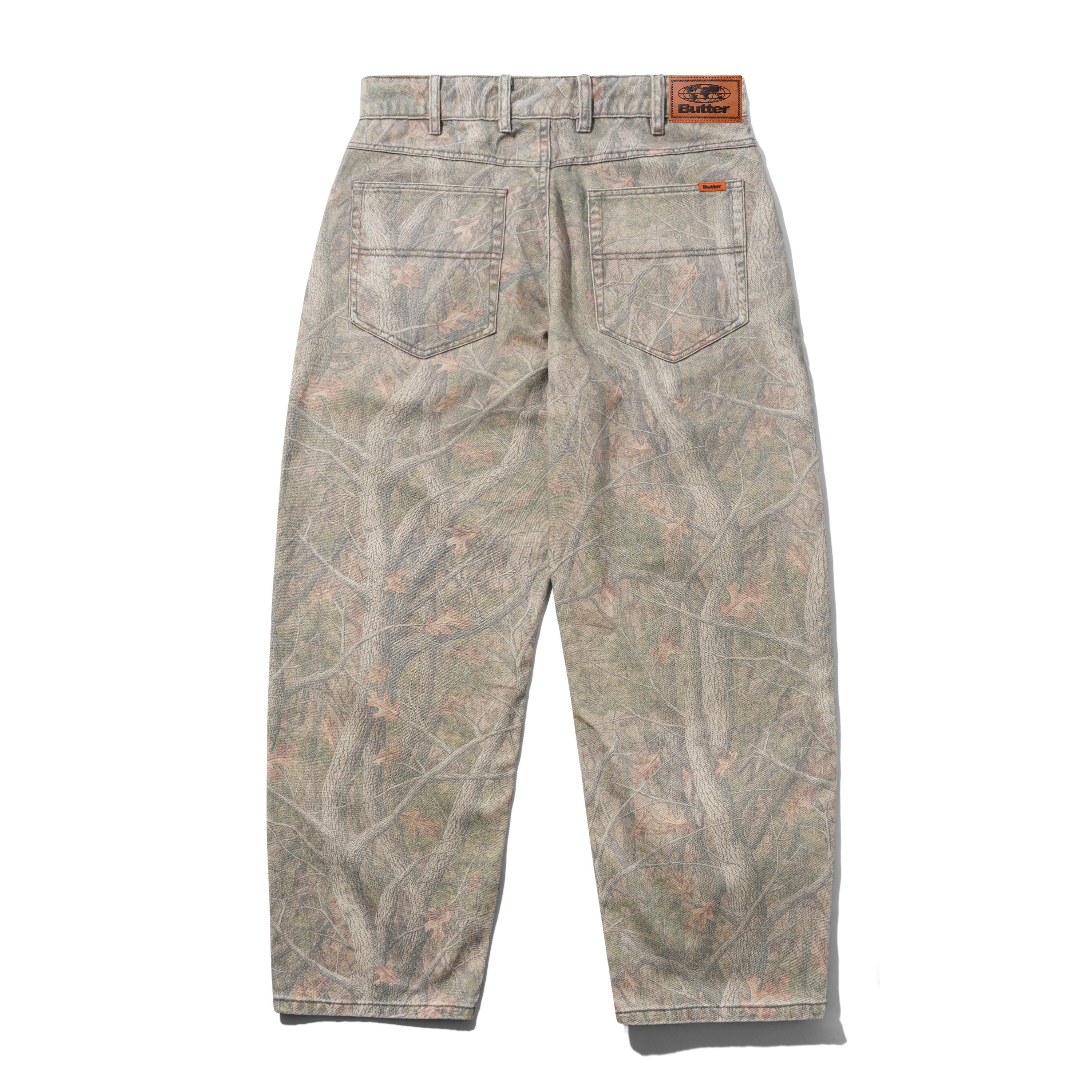 Baggy Denim Jeans - Forest Camo