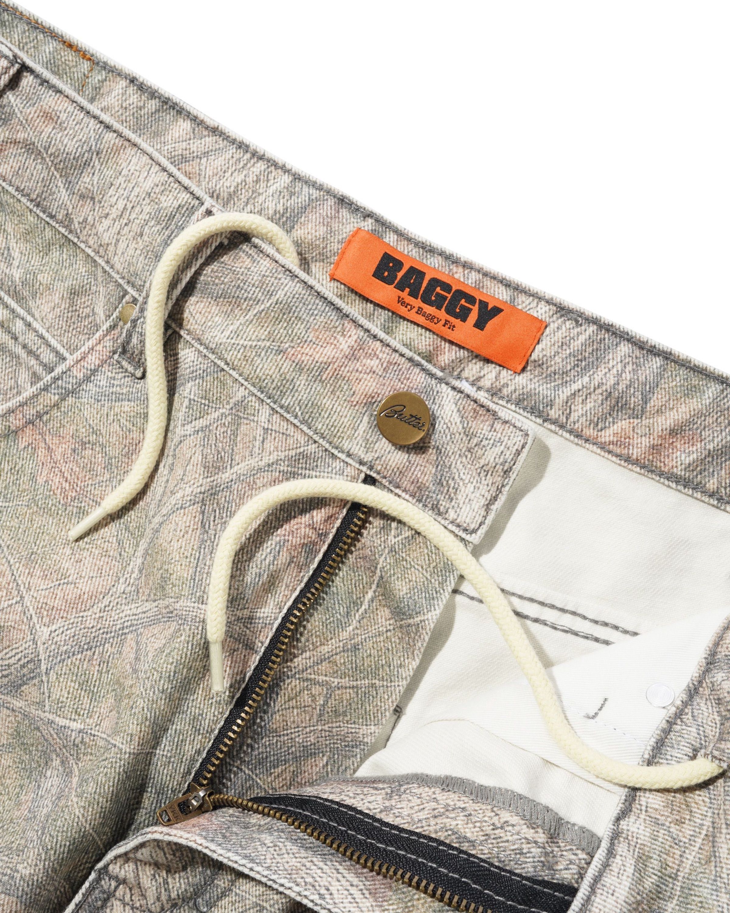 Baggy Denim Jeans - Forest Camo