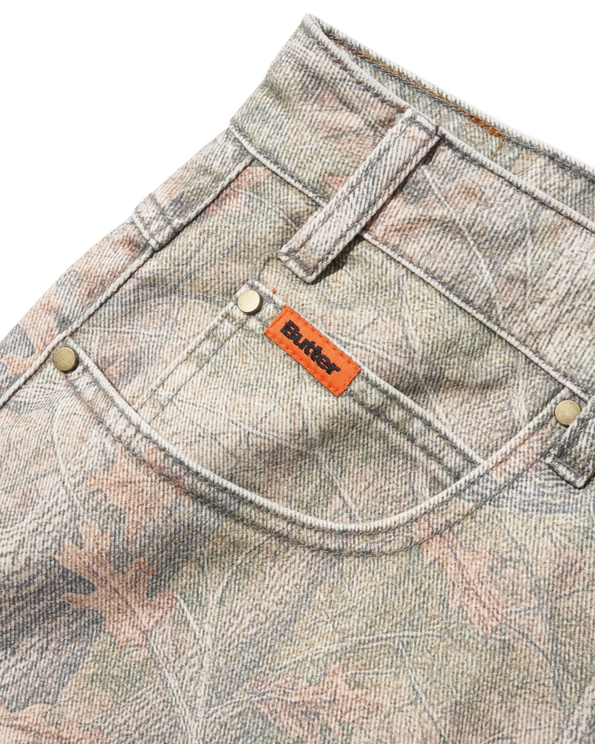 Baggy Denim Jeans - Forest Camo