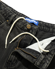 Short en Denim Baggy - Noir Délavé