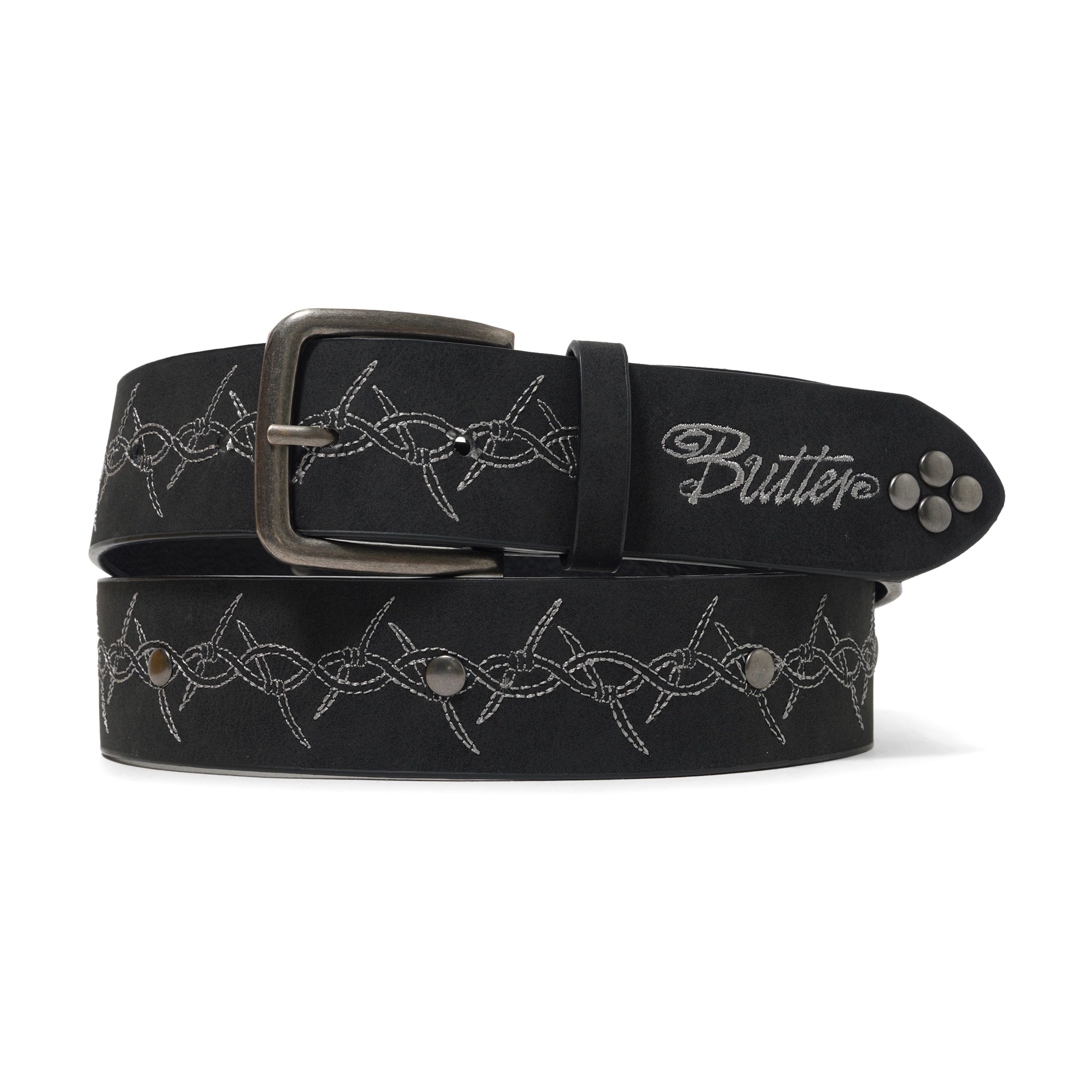 Ceinture Cloutée Fil Barbelé - Noir
