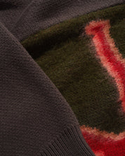 Beetle Zip-Thru Knit Sweater - Olive