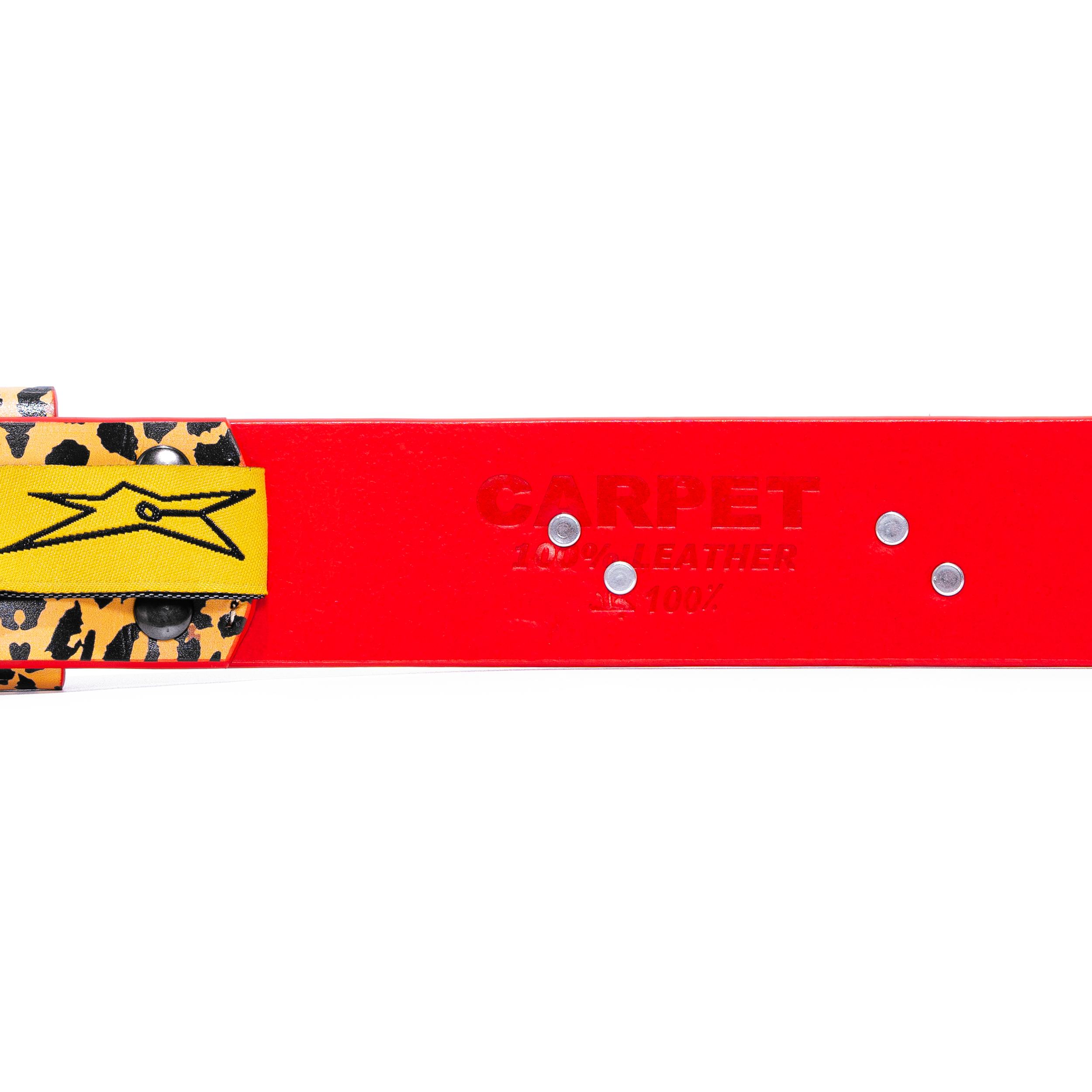 Riveted Leather Belt - Cheetah