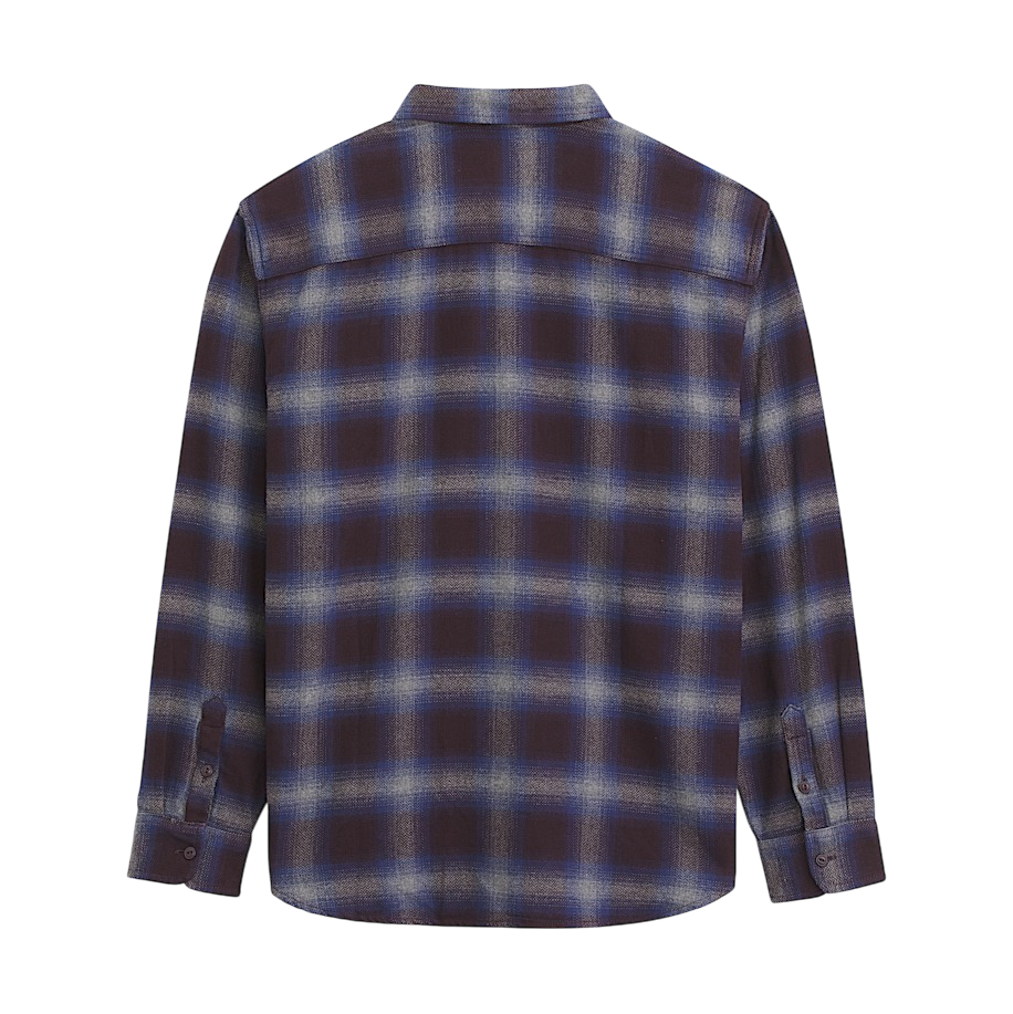 Bixby Plaid Flannel Shirt - Dark Port Red/Pewter Heather Grey