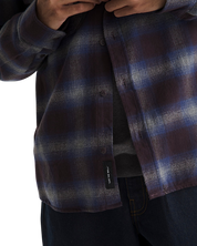 Bixby Plaid Flannel Shirt - Dark Port Red/Pewter Heather Grey