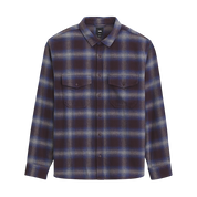 Bixby Plaid Flannel Shirt - Dark Port Red/Pewter Heather Grey