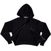 P&DF - Crochet Zip Hood - Black