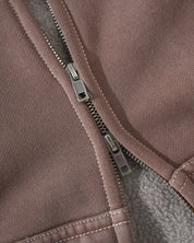 Blotch Zip-Thru Hood - Washed Berry