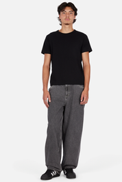 Baggy Wink Denim Pants - Faded Black