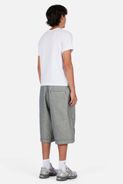 Short en Denim Baggy Plissé - Indigo Inversé