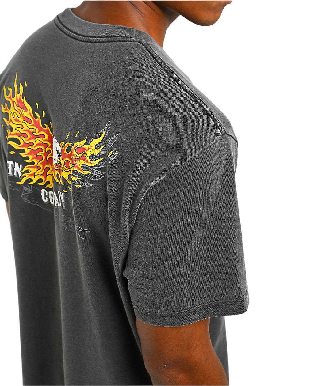 T-Shirt Blazing Standard - Noir Usé Délavé