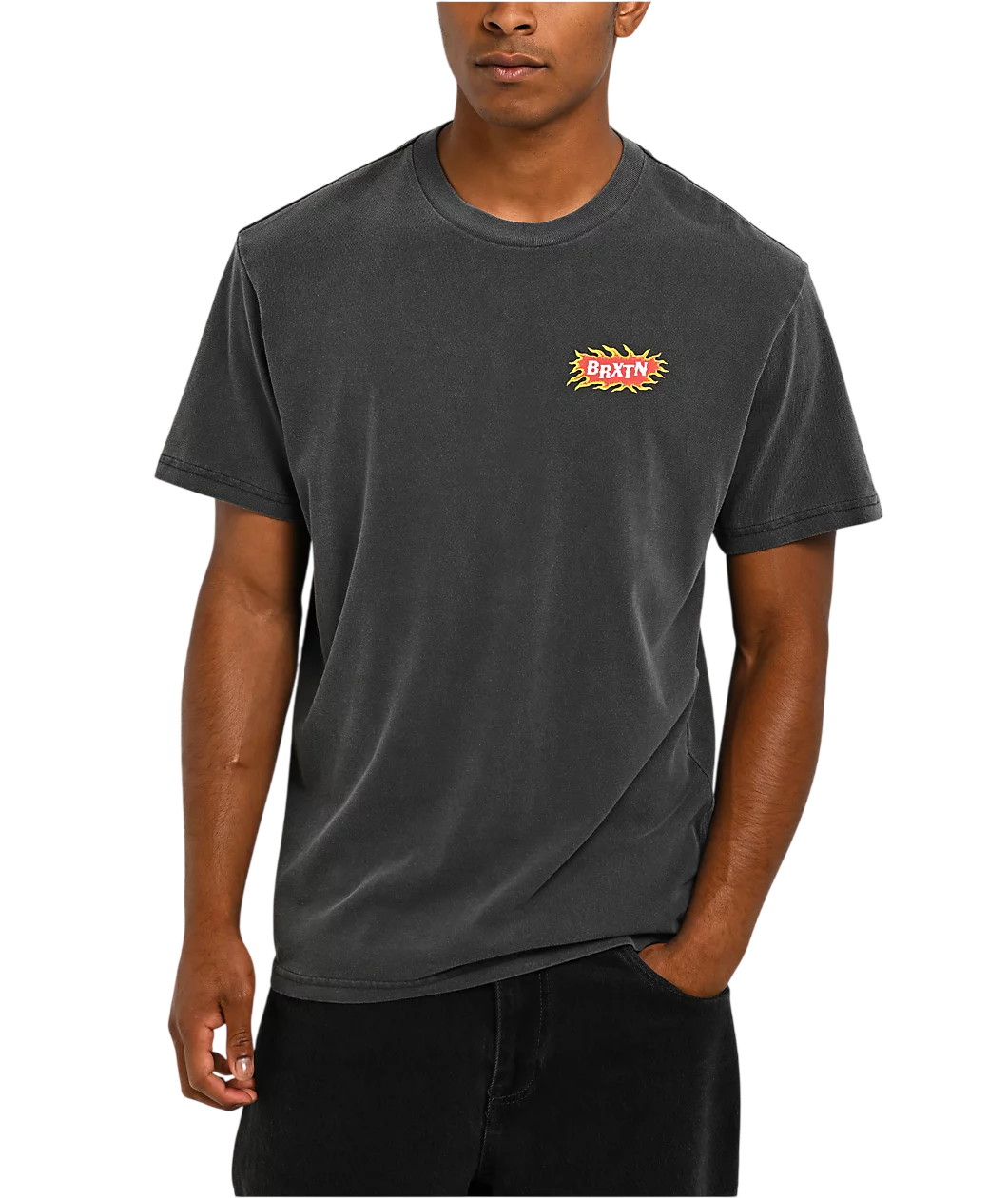 T-Shirt Blazing Standard - Noir Usé Délavé