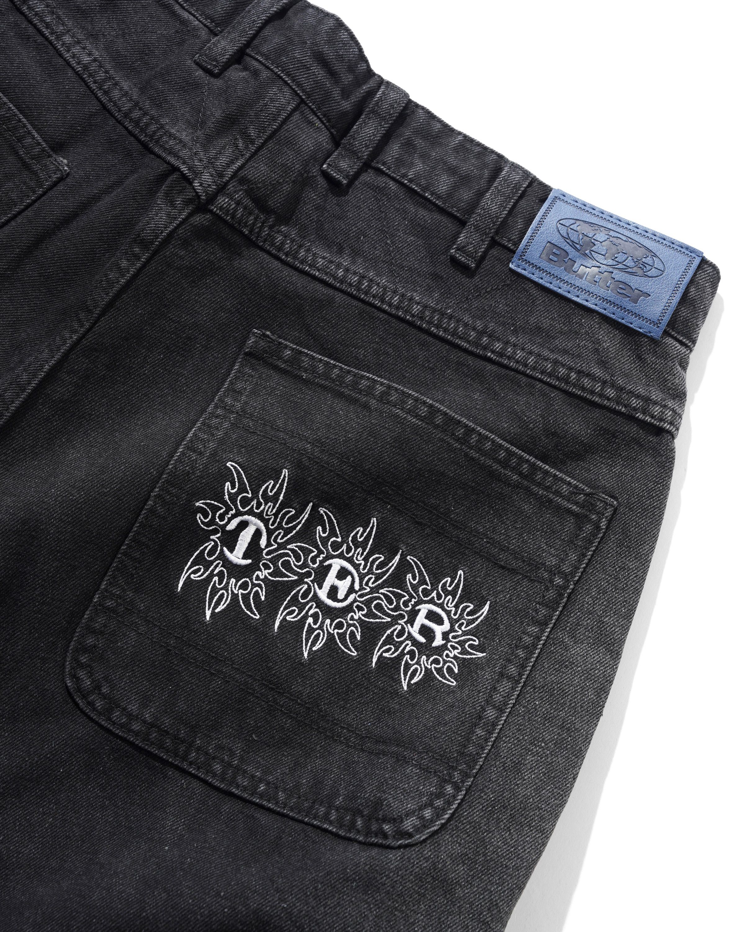 Bronco Short en Denim - Noir Délavé