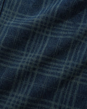 Jeans Denim Coupe Large Burn - Carreaux Indigo Foncé