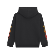 Hoodie Zippé Burnin' Up - Noir