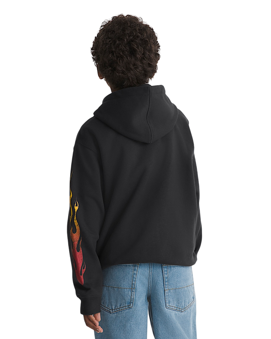 Hoodie Zippé Burnin' Up - Noir