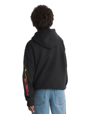 Hoodie Zippé Burnin' Up - Noir