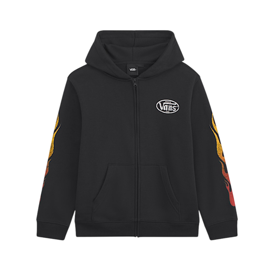 Hoodie Zippé Burnin' Up - Noir