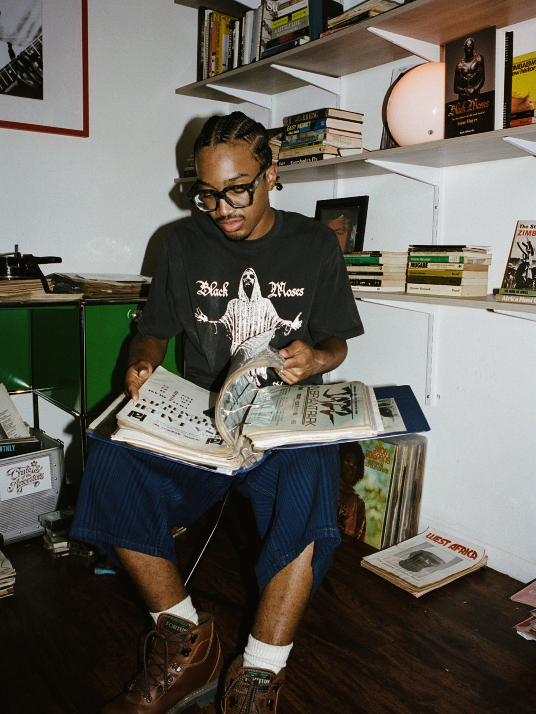 Black Moses Tee - Washed Black
