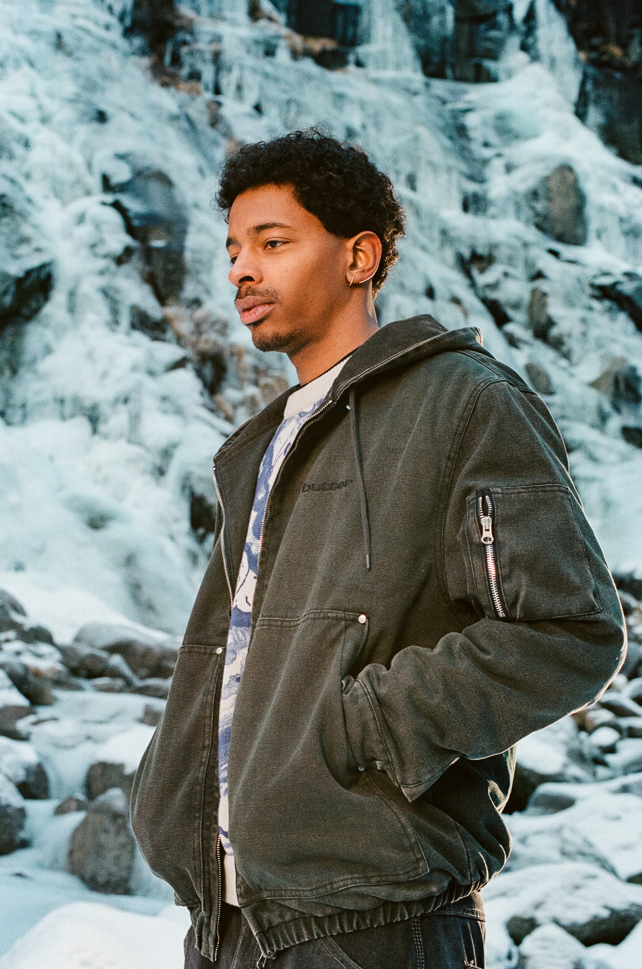 Davide Work Jacket - Washed Black